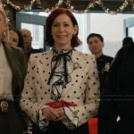 Elsbeth’s white polka dot print blazer on Elsbeth