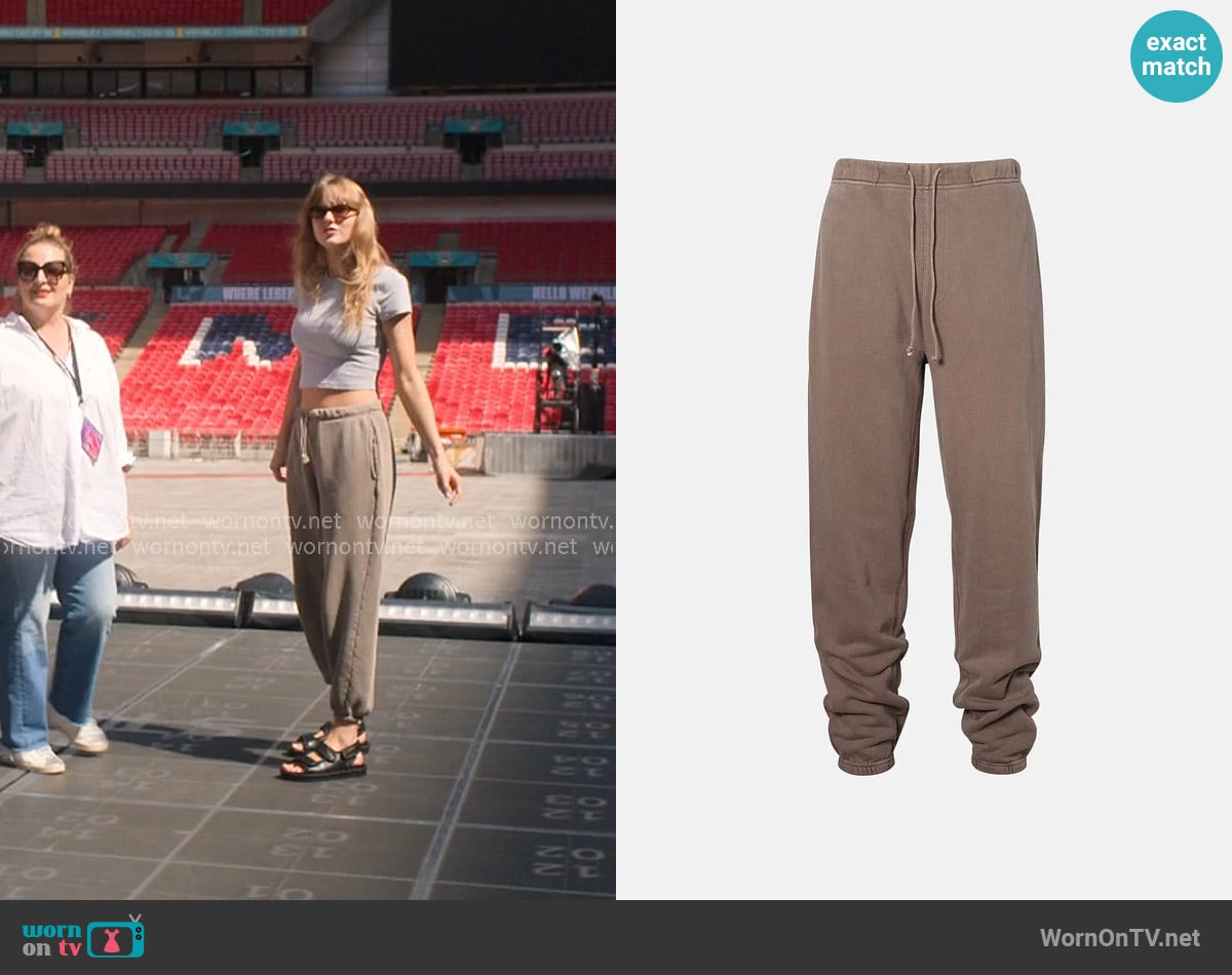 Elwood Core Sweatpant in Vintage Brown worn by Taylor Swift on The End of an Era