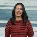 Emilie's red and black striped sweater on Today