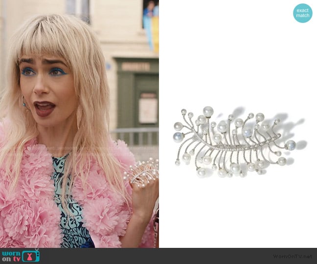 Emilio Pucci Embellished Ring worn by Emily Cooper (Lily Collins) on Emily in Paris