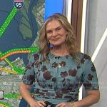 Emily’s blue floral sheath dress on Today