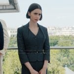 Emily’s gray suit on Emily in Paris
