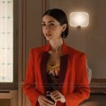 Emily's printed bustier top by Emily in Paris on Emily in Paris