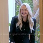 Erika’s black lace trim blazer and skirt on The Real Housewives of Beverly Hills