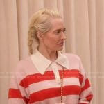 Erika’s pink stripe rugby polo on The Real Housewives of Beverly Hills