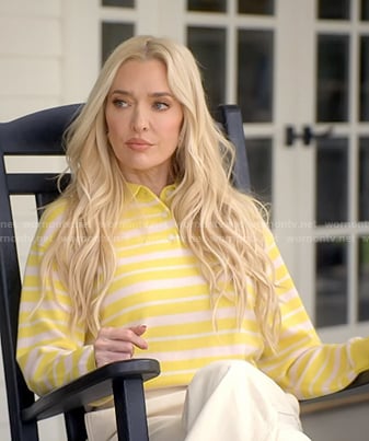 Erika's yellow stripe polo on The Real Housewives of Beverly Hills