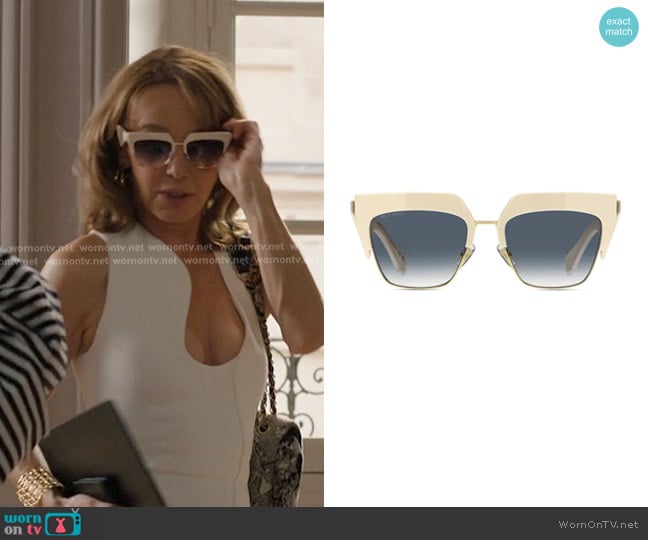 Etro Club Sunglasses worn by Sylvie (Philippine Leroy-Beaulieu) on Emily in Paris