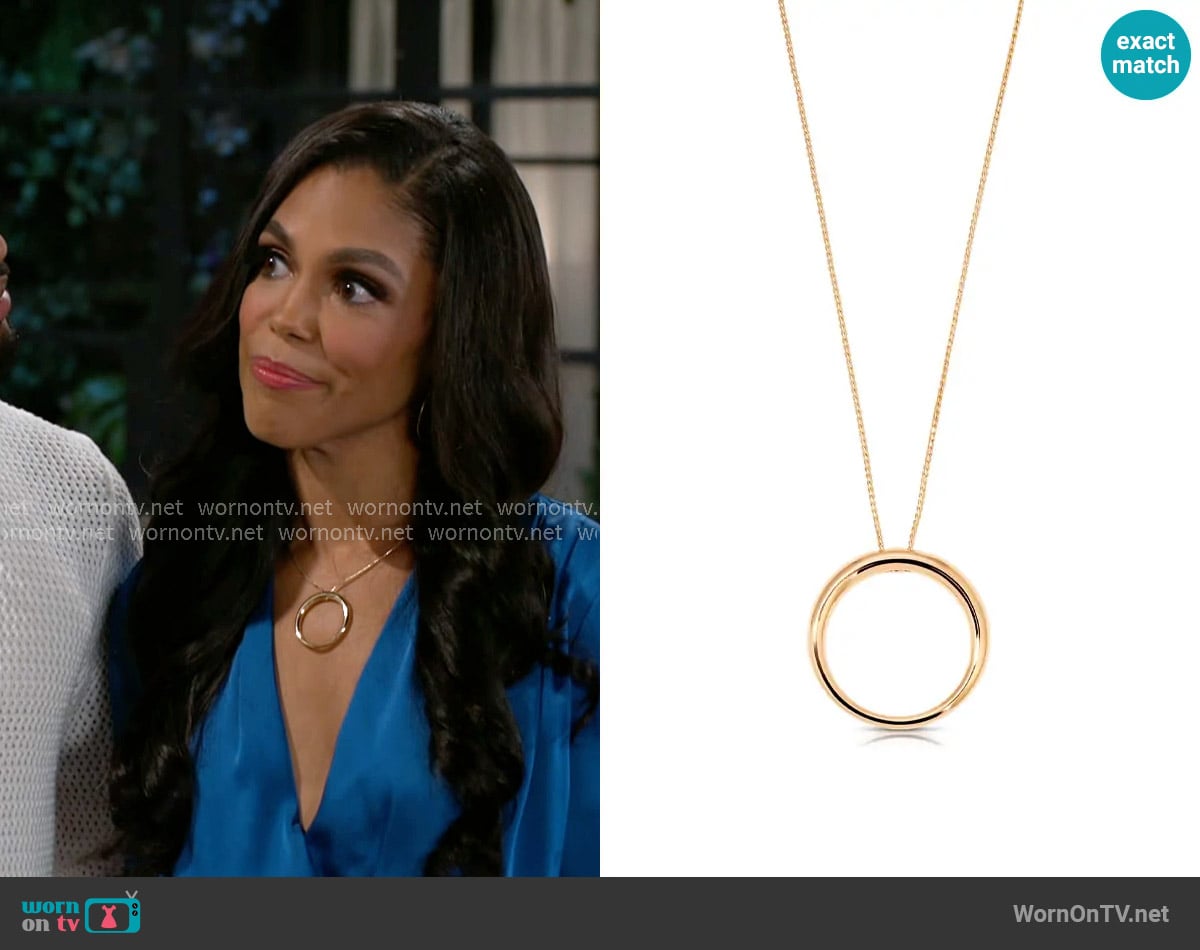 Dani’s circle necklace on Beyond the Gates Dani’s circle necklace on Beyond the Gates