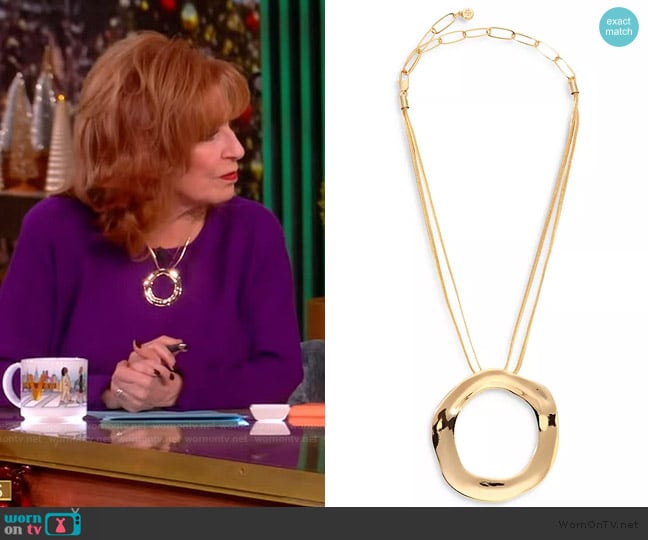 Ettika Open Circle Statement Necklace worn by Joy Behar on The View