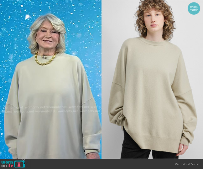 Extreme Cashmere n°426 Comfy Sweater worn by Martha Stewart on Today