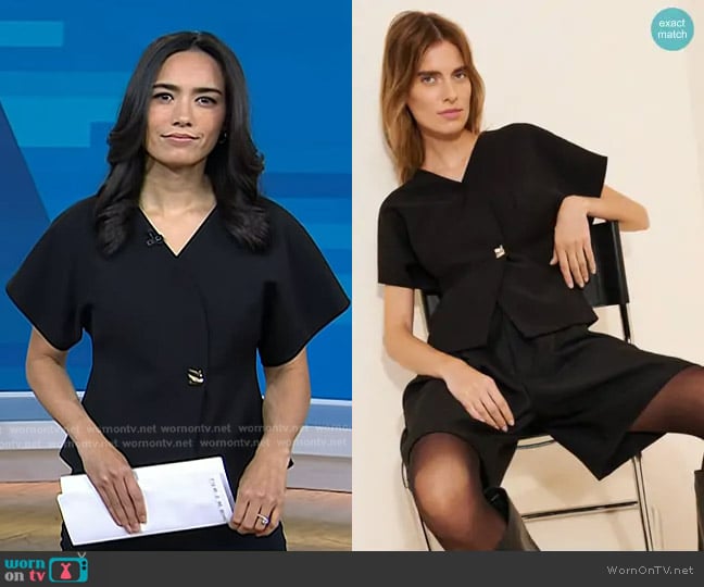 Extro & Vert Darcey Short Sleeve Jacket worn by Emilie Ikeda on Today