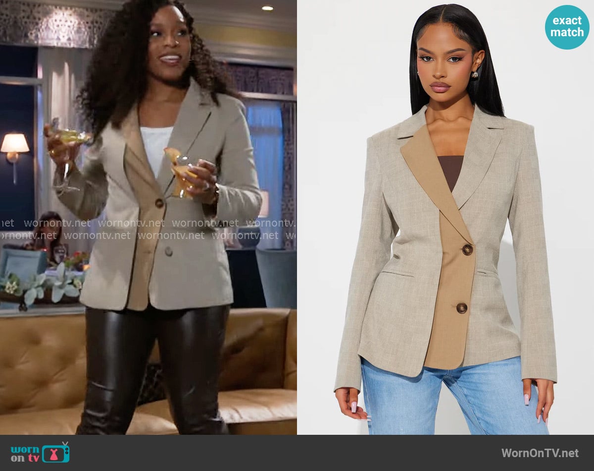 Fashion Nova Alena Business Blazer worn by Naomi Hamilton Hawthorne (Arielle Prepetit) on Beyond the Gates