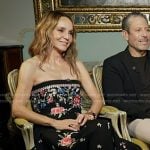 Philippine Leroy-Beaulieu’s black floral embroidered dress on Today