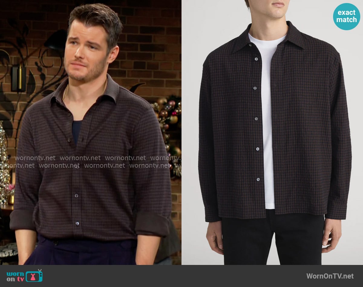 Frame Checkered Shirt worn by Kyle Abbott (Michael Mealor) on The Young and the Restless