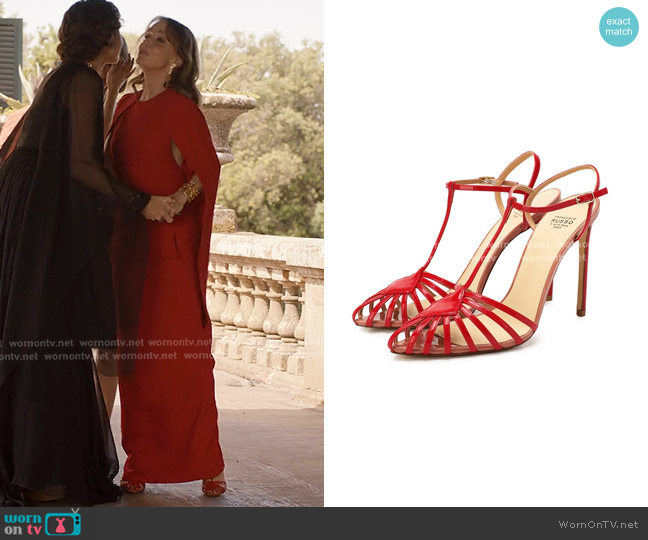 Francesco Russo R1S502 Sandal worn by Sylvie (Philippine Leroy-Beaulieu) on Emily in Paris
