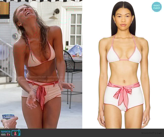 Frankies Bikinis x Bella Hadid Paradise Terry Rib Bikini Top worn by Charley Manley on Southern Charm
