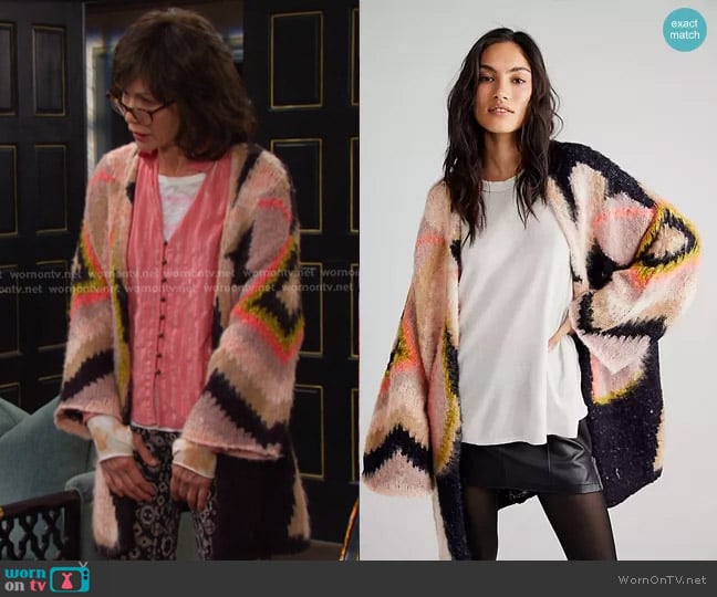 Free People Petals Cardigan worn by Susan Banks (Stacy Haiduk) on Days of our Lives