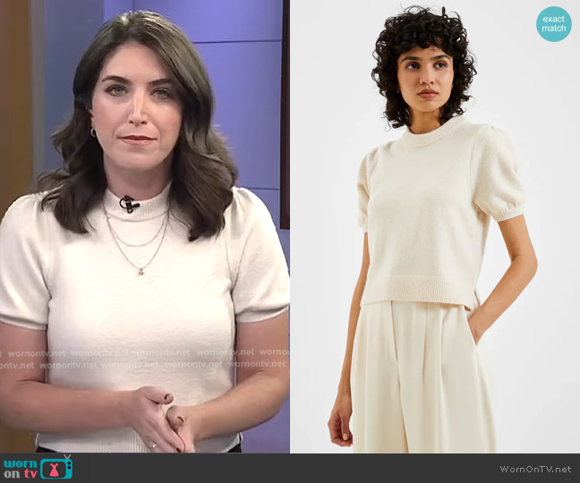French Connection Vhari Short Sleeve Jumper worn by Liz Kreutz on Today