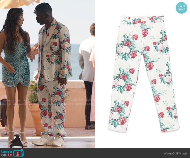 Fursac Floral-print Trousers worn by Julien (Samuel Arnold) on Emily in Paris