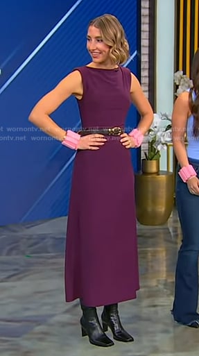 Gabby George’s purple dress on Tamron Hall Show