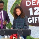 Gabrielle Kerr's green plaid top on CBS Mornings