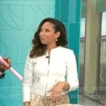 Gabrielle Kerr’s white zip jacket on CBS Mornings
