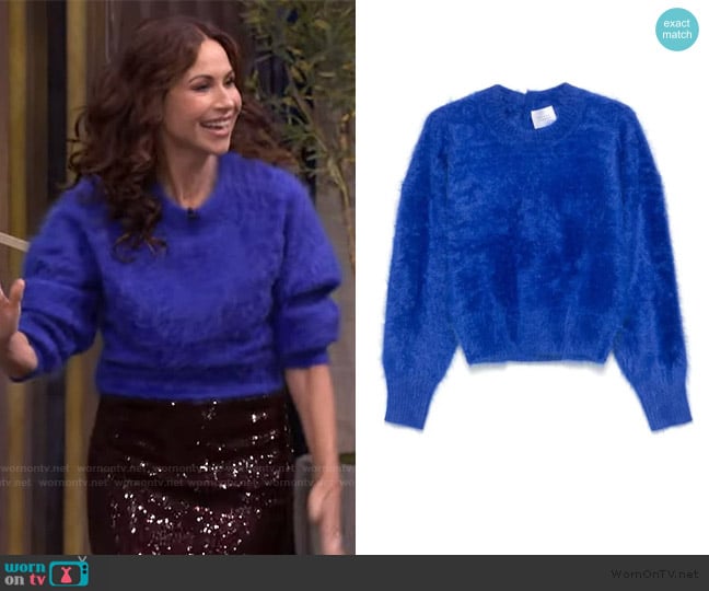 Galvan Loom Sweater worn by Minnie Driver on Live with Kelly and Mark