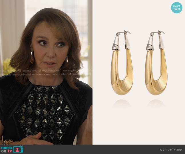Gas Bijoux Ecume Bicolor Earrings Large worn by Sylvie (Philippine Leroy-Beaulieu) on Emily in Paris
