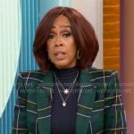 Gayle King’s green plaid blazer on CBS Mornings