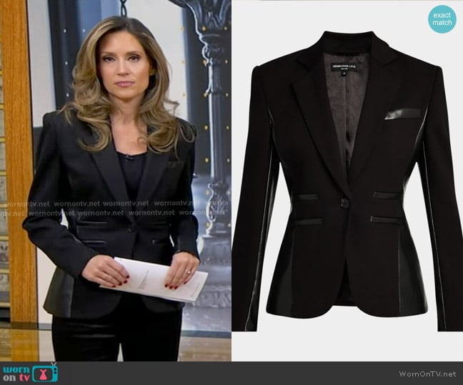 Generation Love Gayle Single-Breasted Combo Blazer worn by Rhiannon Ally on Good Morning America