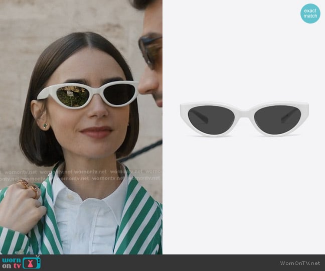 Gentle Monster x Maison Margiela MM108 W2 Sunglasses worn by Emily Cooper (Lily Collins) on Emily in Paris