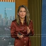 Ginger’s brown shirtdress on Good Morning America