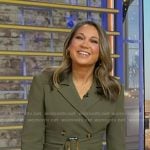 Ginger’s olive green belted blazer on Good Morning America