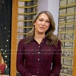 Ginger's red plaid shirtdress on Good Morning America