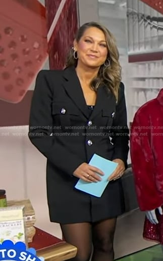 Ginger’s black blazer dress on Good Morning America