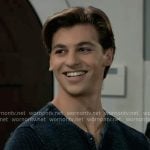 Gio’s blue henley shirt on General Hospital