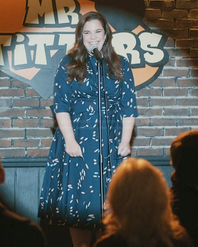 Grace's printed shirtdress on Elsbeth