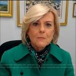 Anne Thompson’s green jacket on Today