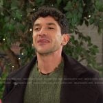Javi’s green knit sweater on Days of our Lives