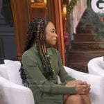 Taelor Scott’s green knit polo dress on Good Morning America
