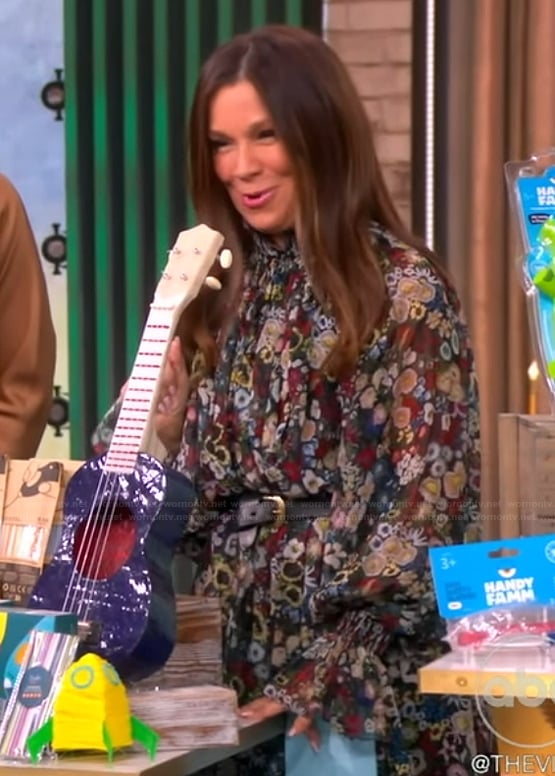 Gretta Monahan’s floral print maxi dress on The View