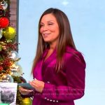 Gretta Monahan’s fuchsia velvet blazer on uThe View