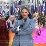 Laura’s grey embellished coat on Today