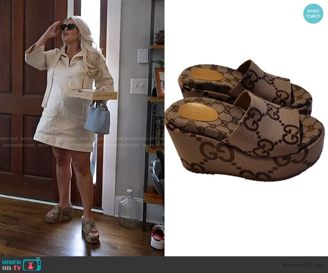 Gucci Cloth Sandals worn by Madison LeCroy on Southern Charm