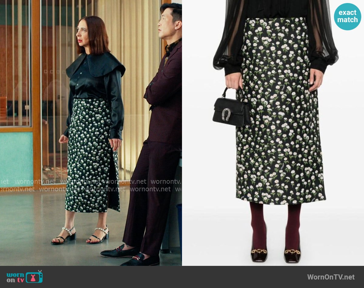 Gucci Daisy Bloom Skirt worn by Molly Novak (Maya Rudolph) on Loot