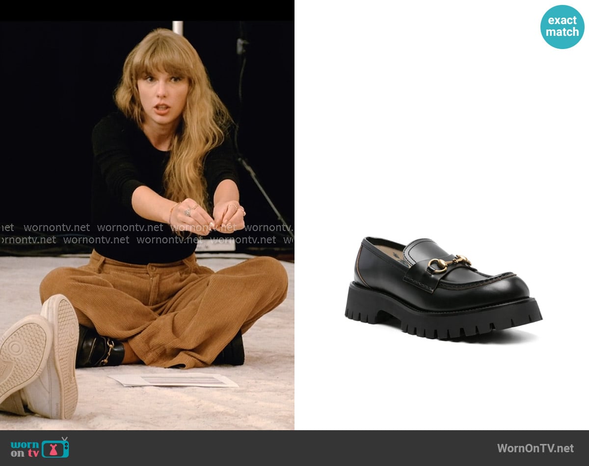 Taylor Swift’s black loafers on The End of an Era