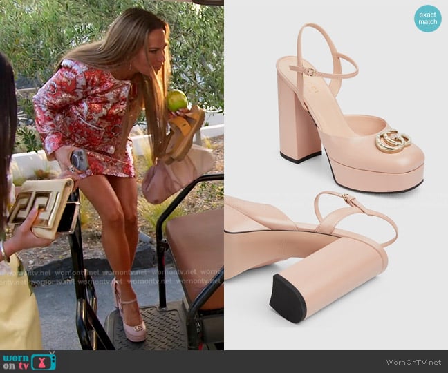 Gucci Platform Pump with Double G worn by Britani Bateman on The Real Housewives of Salt Lake City