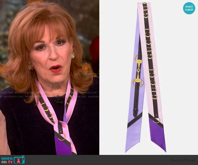 Gucci Printed silk twill scarf worn by Joy Behar on The View