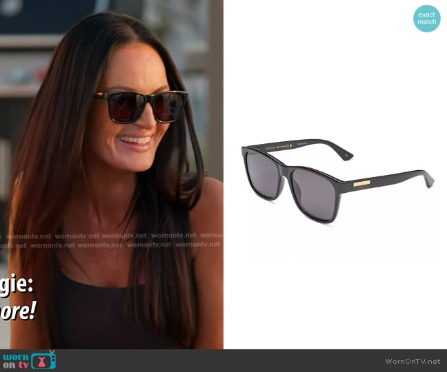 Gucci Square Sunglasses worn by Lisa Barlow on The Real Housewives of Salt Lake City