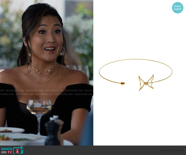 Guzema Butterfly Choker worn by Mindy Chen (Ashley Park) on Emily in Paris